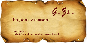 Gajdos Zsombor névjegykártya